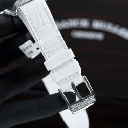 Đồng Hồ Frack Muller V32 Màu Trắng Chế Tác Đính Full Kim Cương Nhân Tạo 36mm (2)