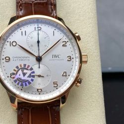 Đồng Hồ IWC Schaffhausen IW371611 Replica 11 Mặt Trắng Dây Da Nhà Máy AZ 41mm (2)