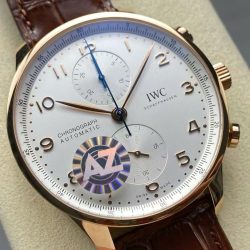 Đồng Hồ IWC Schaffhausen IW371611 Replica 11 Mặt Trắng Dây Da Nhà Máy AZ 41mm (2)