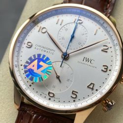 Đồng Hồ IWC Schaffhausen IW371611 Replica 11 Mặt Trắng Dây Da Nhà Máy AZ 41mm (2)