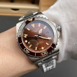 Đồng Hồ Longines HydroConquest Replica 11 Dây Kim Loại Mặt Số Nâu Xưởng AF 41mm (2)