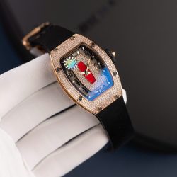 Đồng Hồ Nữ Richard Mille RM07-01 Chế Tác Mạ Vàng Hồng Máy Cơ Tự Động Xưởng ZF 36mm (2)