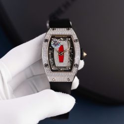Đồng Hồ Nữ Richard Mille RM07-01 Replica 11 Đính Đá Dây Cao Su Xưởng ZF 36mm (2)