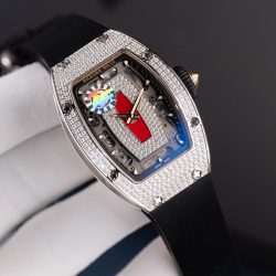 Đồng Hồ Nữ Richard Mille RM07-01 Replica 11 Đính Đá Dây Cao Su Xưởng ZF 36mm (2)