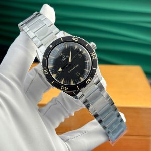 Đồng Hồ Omega Seamaster 300 Heritage Replica 1 1 Mặt Đen Dây Kim Loại Xưởng VS 41mm (2)