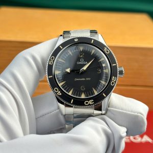Đồng Hồ Omega Seamaster 300 Heritage Replica 1 1 Mặt Đen Dây Kim Loại Xưởng VS 41mm (2)