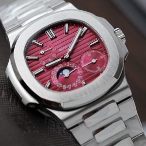 Đồng Hồ Patek Philippe Nautilus 5712 Fake 11 Mặt Màu Cherry Nhà Máy GR 40mm (2)