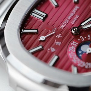 Đồng Hồ Patek Philippe Nautilus 5712 Fake 11 Mặt Màu Cherry Nhà Máy GR 40mm (2)