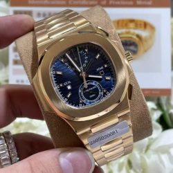 Đồng Hồ Patek Philippe Nautilus 5990 Mặt Xanh Blue Chế Tác Bọc Vàng Thật 40 (2)