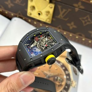 Đồng Hồ Richard Mille RM035 Americas Toro Chế Tác Vỏ Gốm Đen Dây Cao Su Xưởng ZF 40x48mm (1)