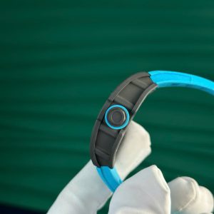 Đồng Hồ Richard Mille RM055 Carbon NTPT Chế Tác Màu Xanh Dương Xưởng ZF 49.9×42 (2)