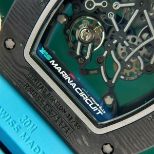 Đồng Hồ Richard Mille RM055 Carbon NTPT Chế Tác Màu Xanh Dương Xưởng ZF 49.9×42 (2)