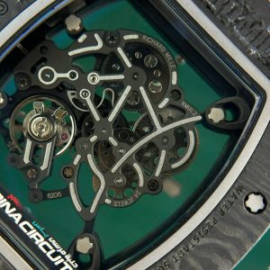 Đồng Hồ Richard Mille RM055 Chế Tác Vỏ Carbon NTPT Dây Cao Su Trắng Nhà Máy ZF 49.9×42 (2)