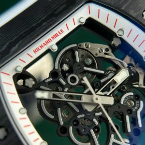 Đồng Hồ Richard Mille RM055 Vỏ Carbon NTPT Chế Tác Màu Trắng Nhà Máy ZF 49.9×42 (2)