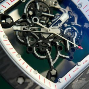 Đồng Hồ Richard Mille RM055 Vỏ Carbon NTPT Chế Tác Màu Trắng Nhà Máy ZF 49.9×42 (2)