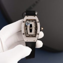Đồng Hồ Richard Mille RM07-01 Rep Cao Cấp Nữ Màu Đen Đính Đá Nhà Máy ZF 36mm (2)