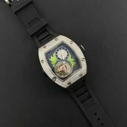 Đồng Hồ Richard Mille RM19-02 Rep 11 Đính Full Đá Dây Cao Su Đen 44mm (2)