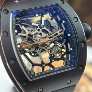 Đồng Hồ Richard Mille Replica 11 RM035 Americas Toro Vỏ Gốm Đen Dây Cao Su Xưởng ZF 40x48mm (2)