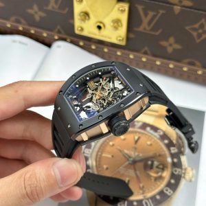 Đồng Hồ Richard Mille Replica 11 RM035 Americas Toro Vỏ Gốm Đen Dây Cao Su Xưởng ZF 40x48mm (2)