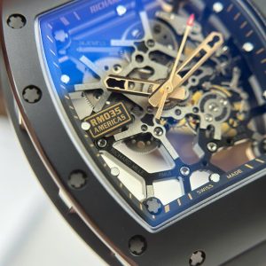 Đồng Hồ Richard Mille Replica 11 RM035 Americas Toro Vỏ Gốm Đen Dây Cao Su Xưởng ZF 40x48mm (2)