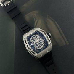 Đồng Hồ Richard Mille Replica 11 RM052 Flyback Tourbillon Skull Dây Cao Su 43mm (1)