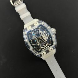 Đồng Hồ Richard Mille Replica 11 RM53-02 Tourbillon Vỏ Sapphire Trắng 43mm (2)