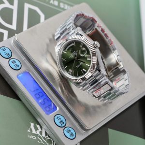 Đồng Hồ Rolex Chế Tác Day-Date Mặt Xanh Lá Cây Trọng Lượng 186 Grams Xưởng QF 40mm (2)