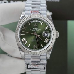 Đồng Hồ Rolex Chế Tác Day-Date Mặt Xanh Lá Cây Trọng Lượng 186 Grams Xưởng QF 40mm (2)