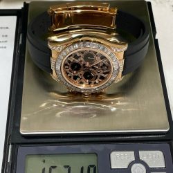 Đồng Hồ Rolex Chế Tác Daytona 116588TBR Giraffeb Chestnut Bọc Vàng Hồng 18K Đính Moissanite 40mm (1)