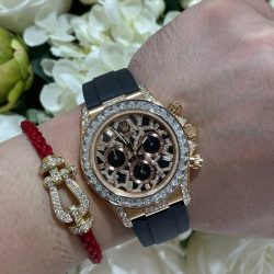 Đồng Hồ Rolex Chế Tác Daytona 116588TBR Giraffeb Chestnut Bọc Vàng Hồng 18K Đính Moissanite 40mm (1)