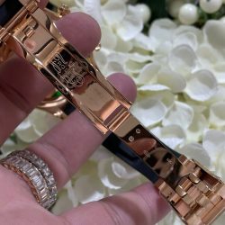 Đồng Hồ Rolex Chế Tác Daytona 116588TBR Giraffeb Chestnut Bọc Vàng Hồng 18K Đính Moissanite 40mm (1)