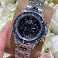 Đồng Hồ Rolex Chế Tác Daytona 126599TSA Bọc Vàng Trắng 18K Đá Sapphire Xanh Nhân Tạo 40mm (1)