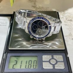 Đồng Hồ Rolex Chế Tác Daytona 126599TSA Bọc Vàng Trắng 18K Đá Sapphire Xanh Nhân Tạo 40mm (1)