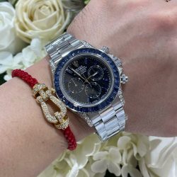 Đồng Hồ Rolex Chế Tác Daytona 126599TSA Bọc Vàng Trắng 18K Đá Sapphire Xanh Nhân Tạo 40mm (1)