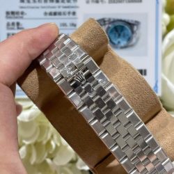 Đồng Hồ Rolex Chế Tác Land-Dweller 127286TBR Bọc Vàng Trắng 18K Kim Cương Moissanite 40mm (1)