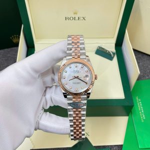 Đồng Hồ Rolex DateJust 126331 Mặt Xà Cừ Đính Đá Replica 11 Nhà Máy Clean 41mm (4)
