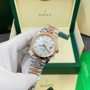 Đồng Hồ Rolex DateJust 126331 Mặt Xà Cừ Đính Đá Replica 11 Nhà Máy Clean 41mm (4)