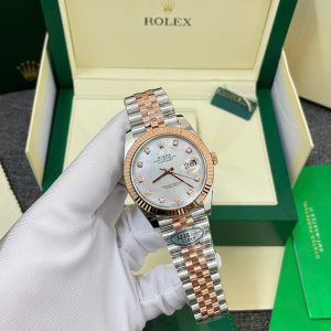 Đồng Hồ Rolex DateJust 126331 Mặt Xà Cừ Đính Đá Replica 11 Nhà Máy Clean 41mm (4)