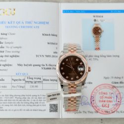 Đồng Hồ Rolex DateJust Mặt Chocolate Chế Tác Bọc Vàng Hồng Xưởng GM 36mm (2)