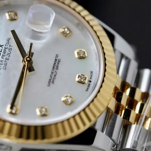 Đồng Hồ Rolex DateJust Replica Cao Cấp Mặt Khảm Xà Cừ Dây Đeo Jubilee Nhà Máy GM 41mm (1)