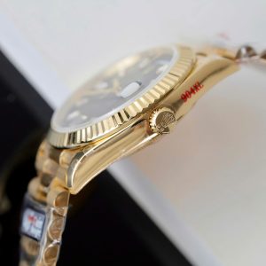 Đồng Hồ Rolex Day-Date Mặt Đen Rep 11 Trọng Lượng 184 Grams Nhà Máy QF 40mm (2)