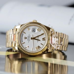 Đồng Hồ Rolex Day-Date Rep 11 Mặt Trắng Cọc Số La Mã Xưởng GM 40mm (2)