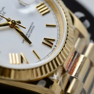 Đồng Hồ Rolex Day-Date Rep 11 Mặt Trắng Cọc Số La Mã Xưởng GM 40mm (5)