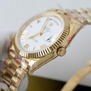 Đồng Hồ Rolex Day-Date Rep 11 Mặt Trắng Cọc Số La Mã Xưởng GM 40mm (5)