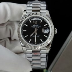 Đồng Hồ Rolex Day-Date Replica 11 Mặt Đen Cọc Số Dạ Quang Xưởng GM 40mm (12)