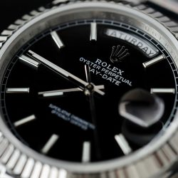 Đồng Hồ Rolex Day-Date Replica 11 Mặt Đen Cọc Số Dạ Quang Xưởng GM 40mm (12)
