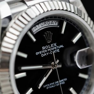 Đồng Hồ Rolex Day-Date Replica 11 Mặt Đen Cọc Số Dạ Quang Xưởng GM 40mm (12)