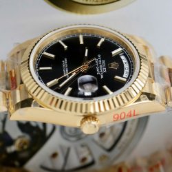 Đồng Hồ Rolex Day-Date Replica 11 Mặt Đen Cọc Số Dạ Quang Xưởng GM 40mm (2)