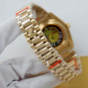 Đồng Hồ Rolex Day-Date Replica 11 Mặt Xanh Lá Cây Mạ Vàng Xưởng QF 36mm (2)