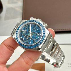 Đồng Hồ Rolex Daytona Arolla Challenge Blue Replica 11 Đính Đá Màu Xanh Blue 40mm (2)